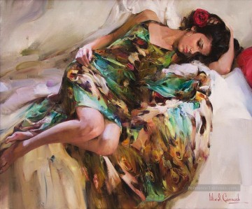 In a Gypsy Dress MIG Impressionist Peinture à l'huile